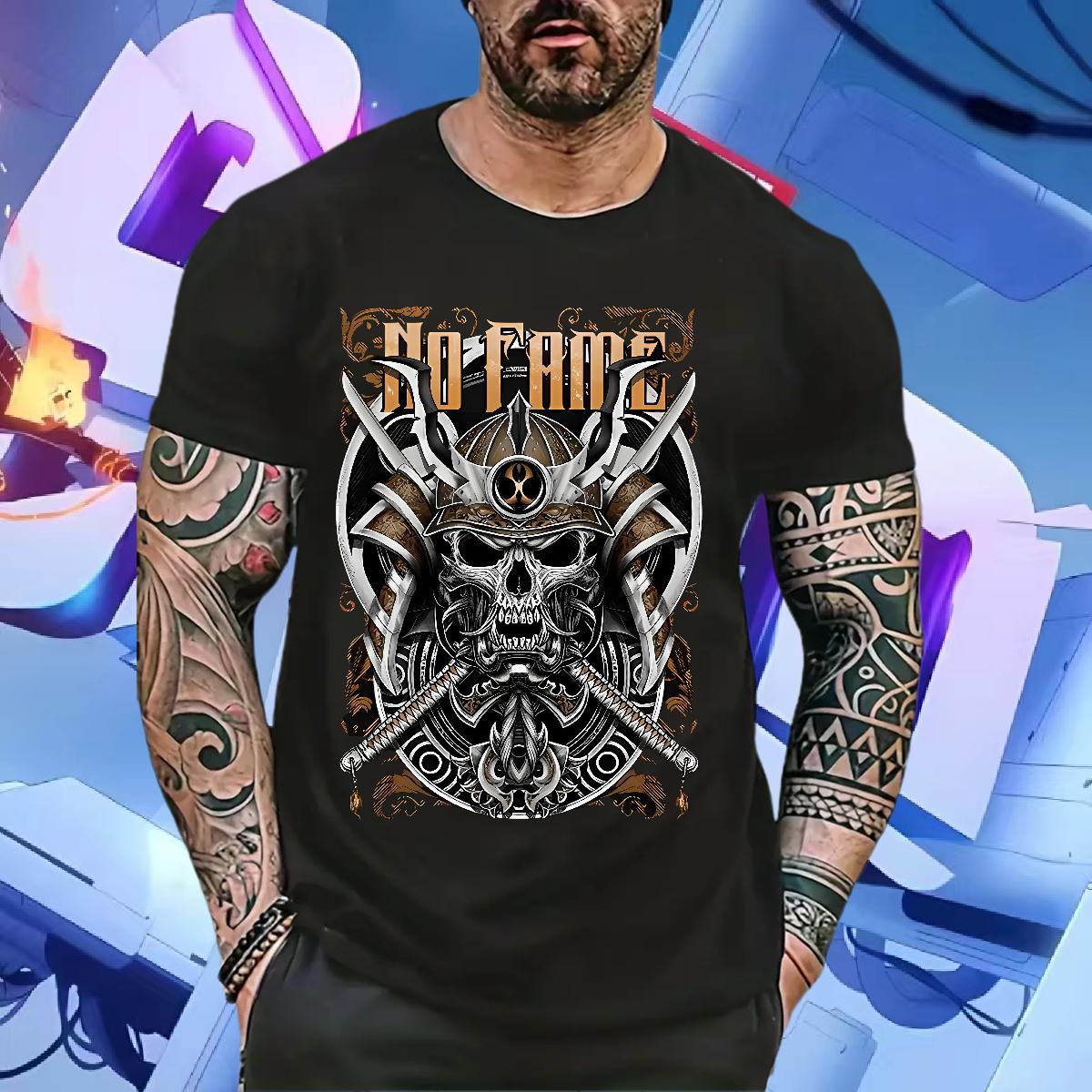 Loose Fit T shirt Summer Casual Cotton O Neck Short Sleeves Tshirt for Man Woman Wholesale Skull Tops Tees