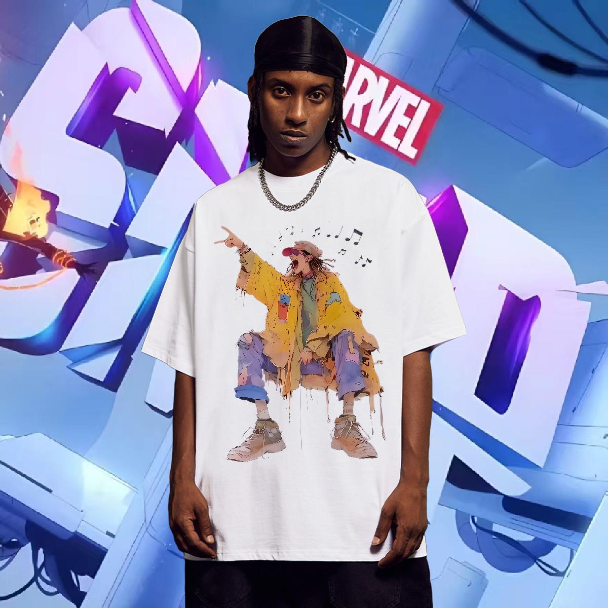 5A T-Shirts Daily Wear Crew Neck Cotton Breathable Men Tops Tees Classic Casual Custom Print Oversized Clothings