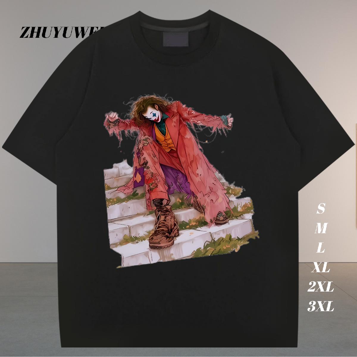 Casual New Men T Shirts Anime Print Tshirt for Man Woman Street wear Hip Hop Round Neck Short Sleeve Classic Tee Shirt
