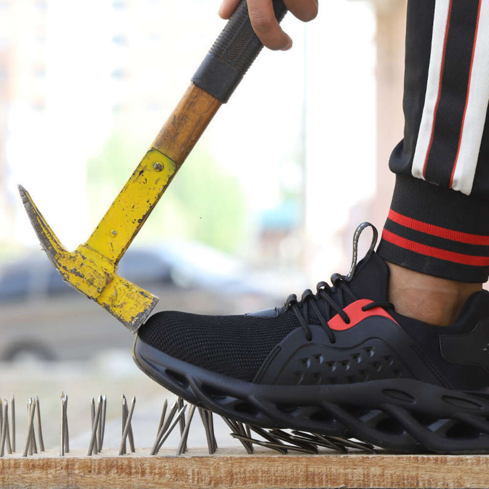 Hot selling steel toe lightweight men's safety industrial breathable work sports shoes