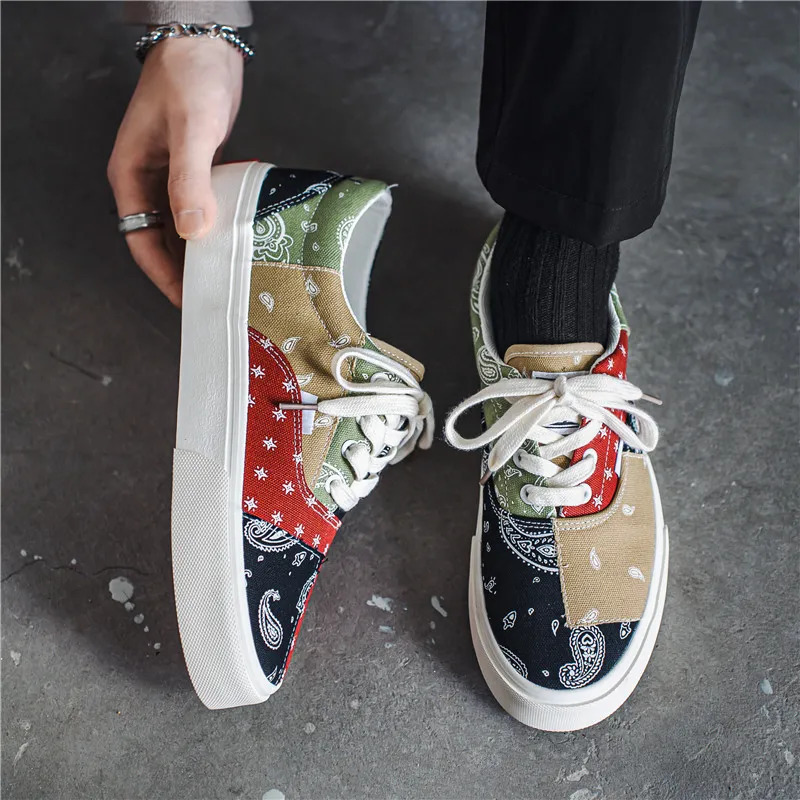 Color block Shoes Canvas Shoes Men Breathable Shoes Footwear Men Espadrilles Men Zapatillas Hombre Casual Erkek Chaussure 240611