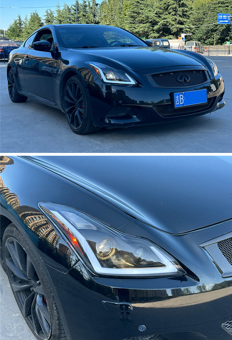 Car Light Assembly for Infiniti G25 G35 G37 LED Headlight 2006-2012 Q60 Angel Eye Front Lamp DRL Signal Lights