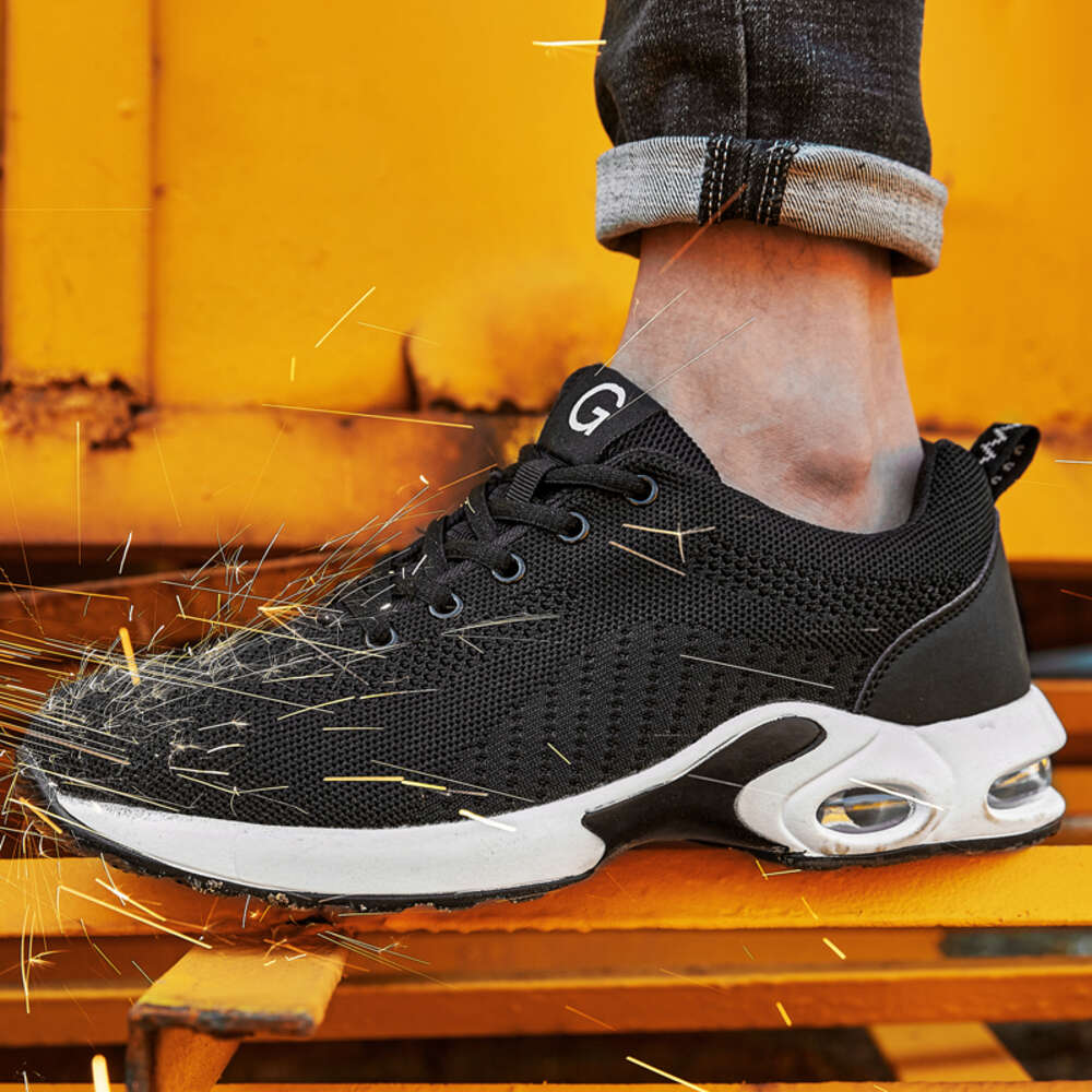 Lightweight Breathable Anti-Smashing Steel Toe Puncture Proof Construction Work Safety Shoes