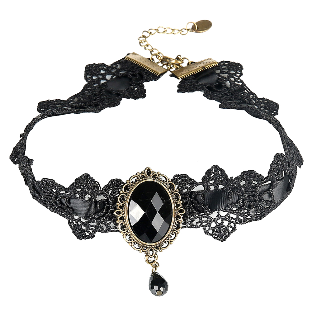 Lace Gemstone Bracelet Pirate Accessories Women Necklace Decor Chain Halloween Miss 39661 5 8f55d