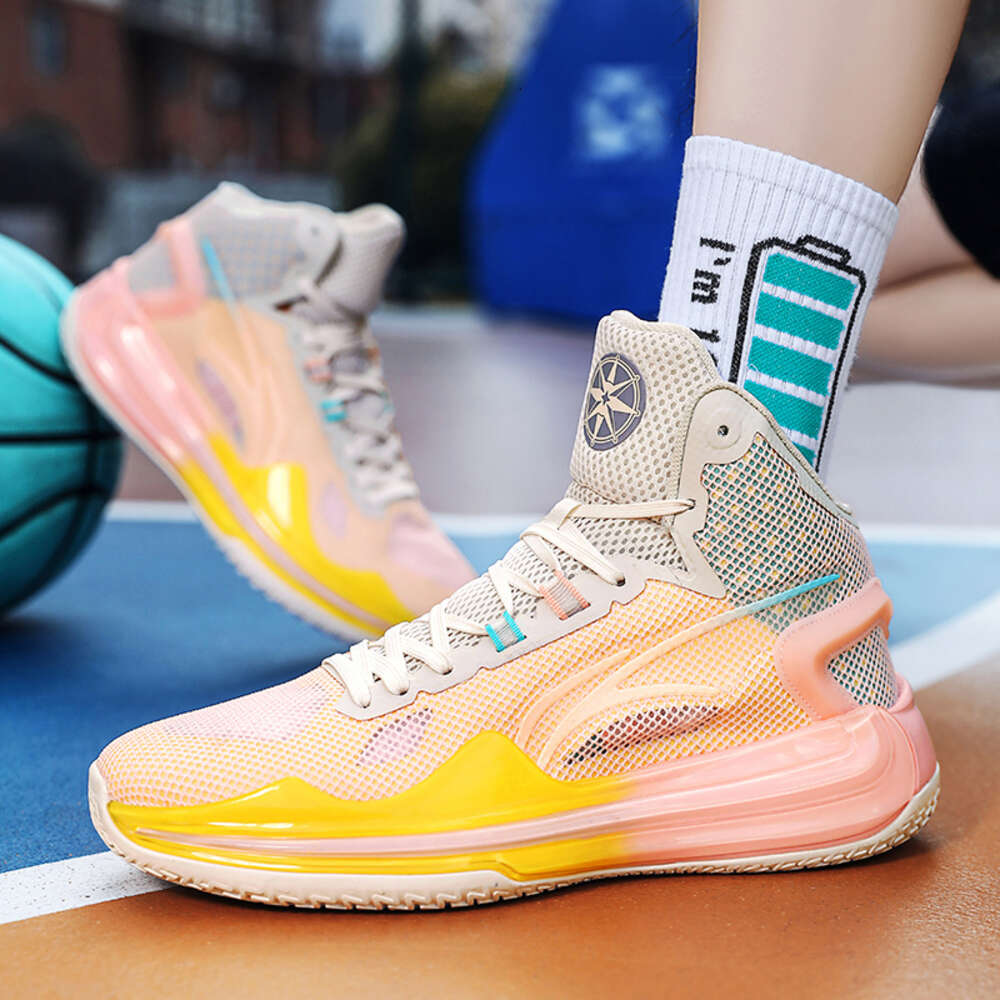 2023 New Fashion high quality Sneakers Anti-skid High-top Couple Custom Brand Breathable Men Basketball Shoes