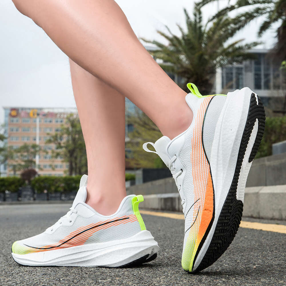 Custom Walking Fashion Breathable Fabric Knitted Sports Casual Sneaker Running Shoes for Men