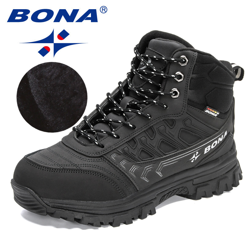 2023 BONA New Designers Brand Winter New Warm Men Plush Nubuck Snow Man Quality High Top Boots Manscuo Sneakers 2348 scuo