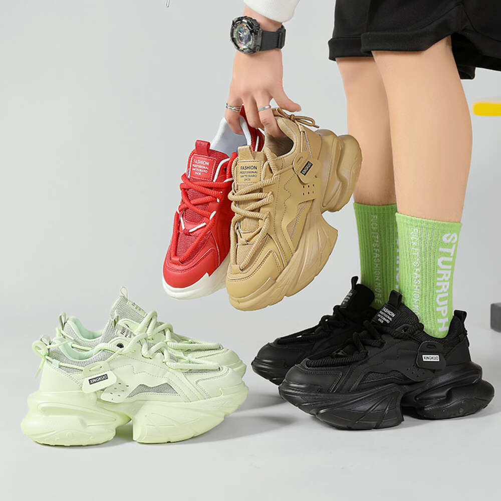 High quality comfortable casual Custom men's Chunky thick soled spaceship shoes for teenagers