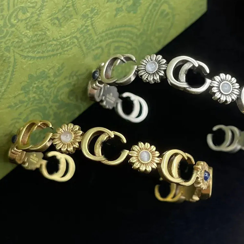 Designer Charm Bracelets Gold Plated Stainless Steel Crystal Chains Women Bangle Wedding Party Pearl Bracelet designer Jewelry New