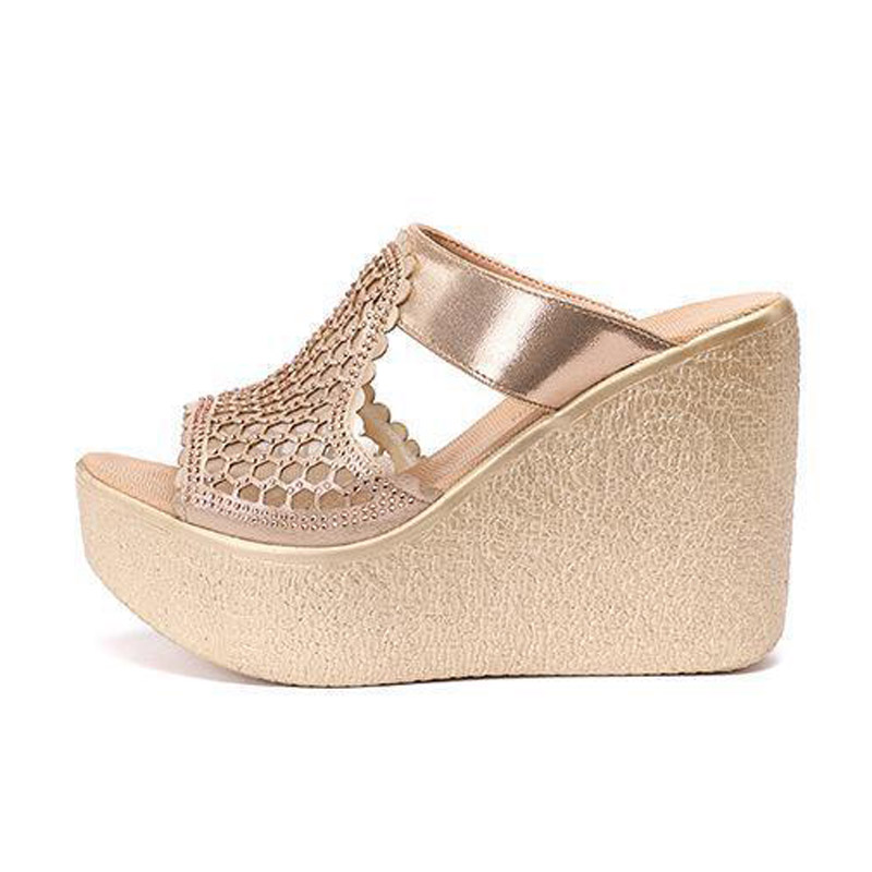 Women's High Heel Sandals Peep Toe Mesh Lace Wedge Heels Stylish Summer Shoes for Comfort and Breathability