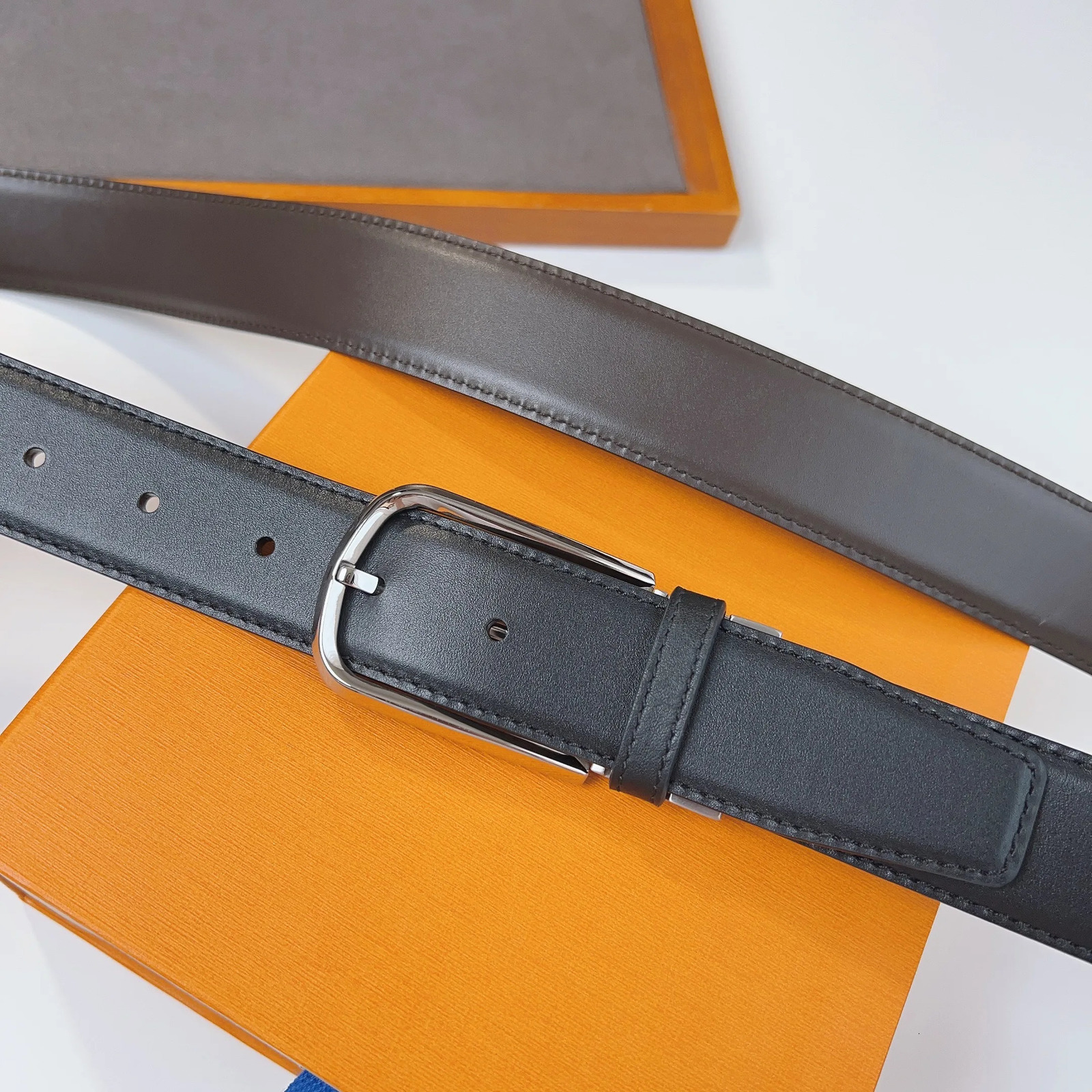 MenS Belt Business Casual Retro Trend Pin Buckle Students AllMatch Wide Version Of The Trousers 240530