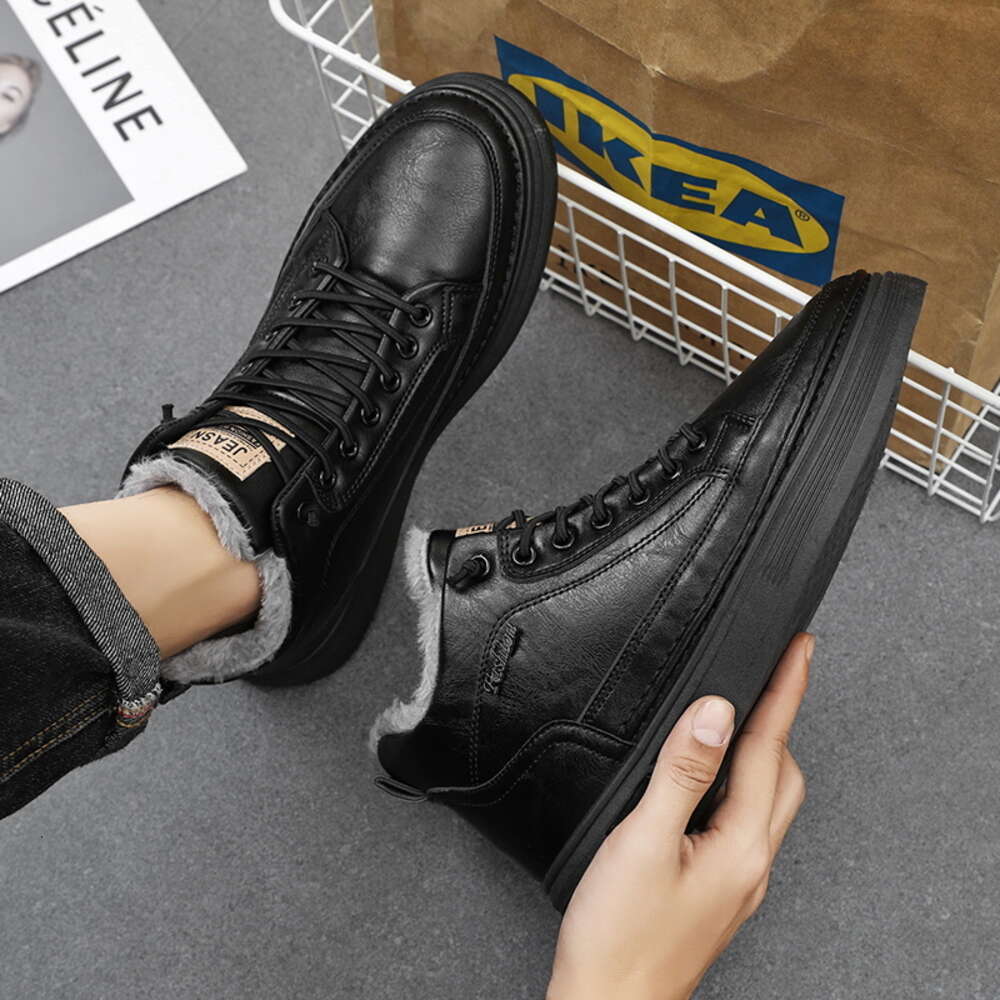 New fashion outdoor snow boots for men plus fleece non-slip sports winter warm men's casual shoes