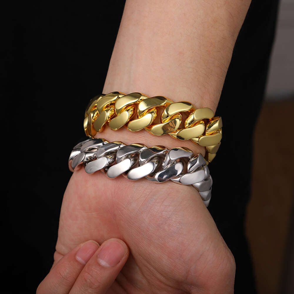 20mm Heavy Solid Gold Plated Miami Cuban Link Chains Hip Hop Jewelry Choker Necklaces for Men Wholesale Price