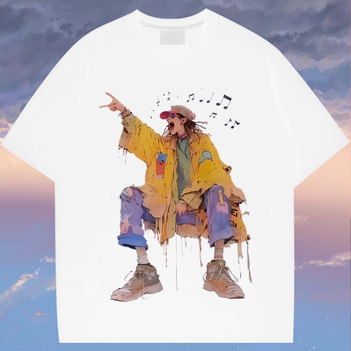 Fashion Design Men T Shirts Cartoon Printing S-3XL Mens Tshirts Sport Breathable Short Sleeve High Quality Tee Shirt