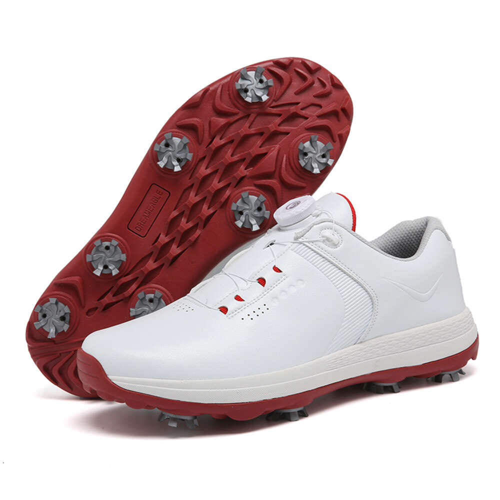 2023 Breathable Waterproof Non-slip Custom Quick Lacing Men Golf Shoes Spike Less Big Size 47