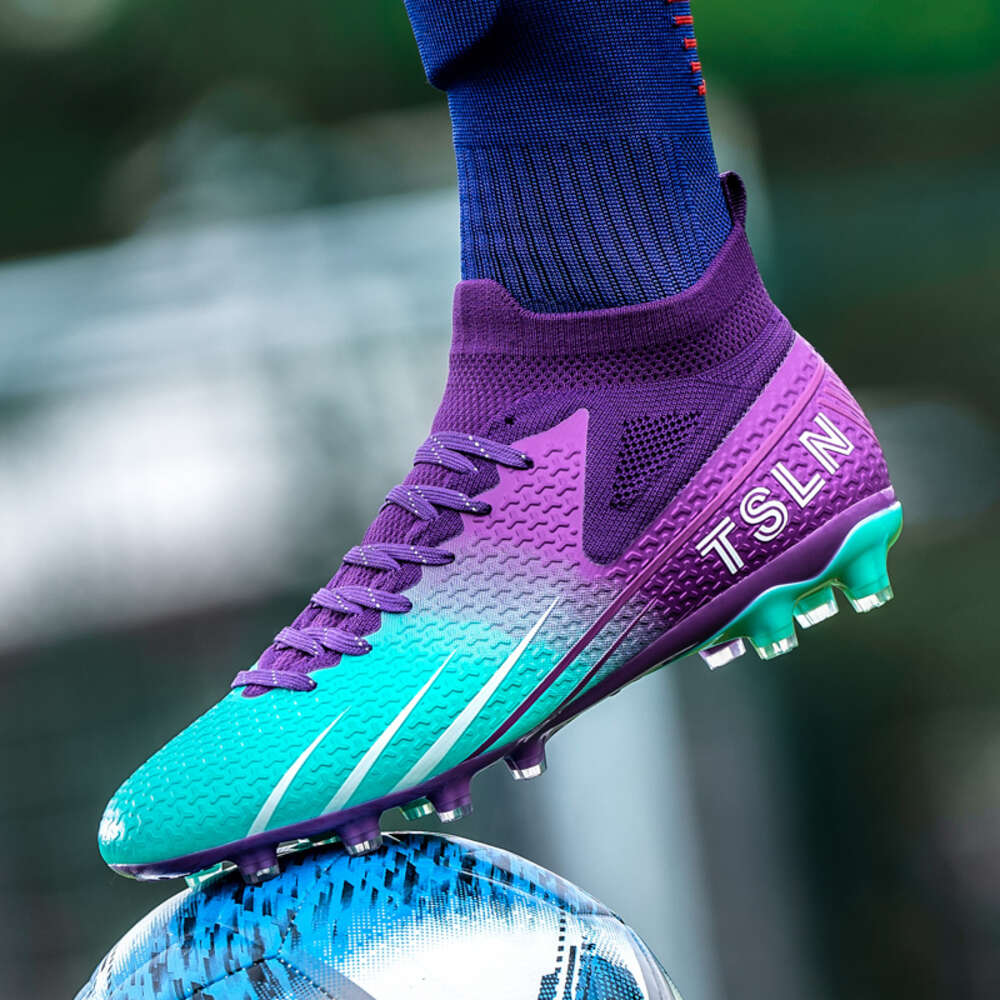 New quality Outdoor High top Non-slip Breathable Fashion sports FG Custom Men Football Soccer Shoes Boots