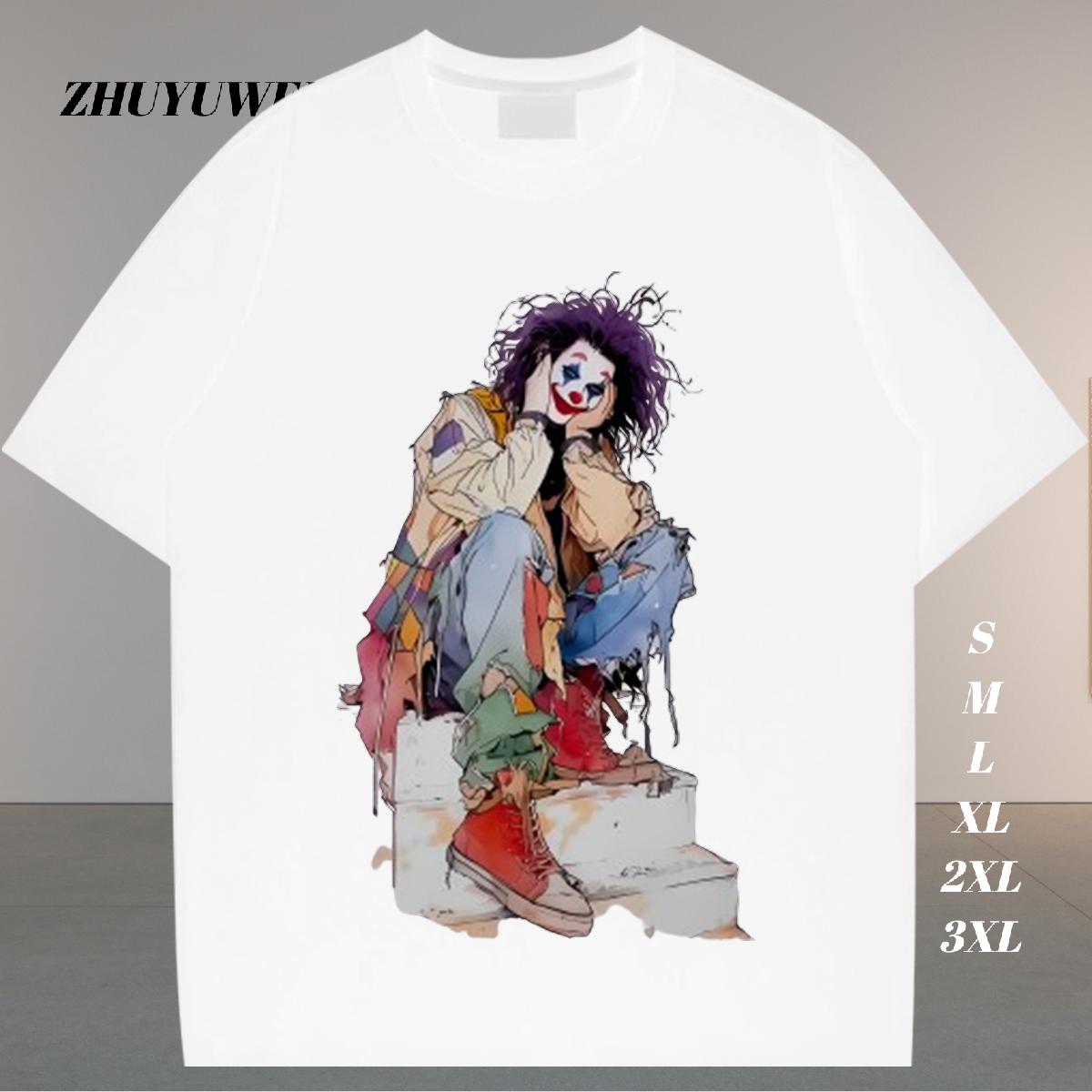 Fashion T shirt Anime Print Couples T Shirts Sports Casual Breathable Crew Neck Popular Tops