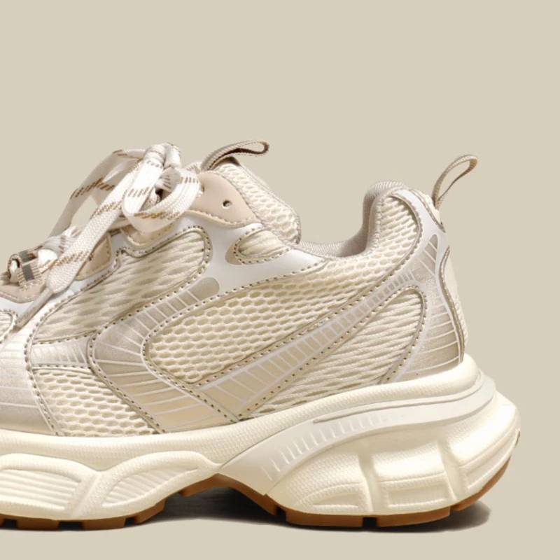 2024 New Designers White Sneakers Women Flats Shoes Lace Up Vulcanize Shoes Female Mesh Wedge Platform Casual Zapatillas Mujer