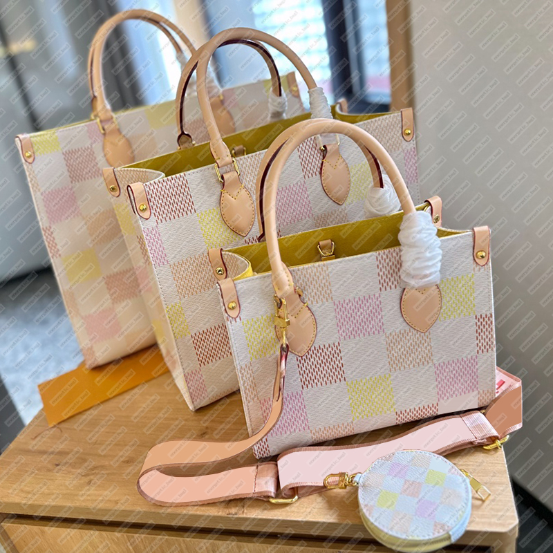 Mommy Bags Designer the Tote Bags embossed flower Clutch Handbags Checked Shopping Bags Large Capacity Shoulder Bags Luxury Crossbody Bags 2pcs/set Women Purse Bags