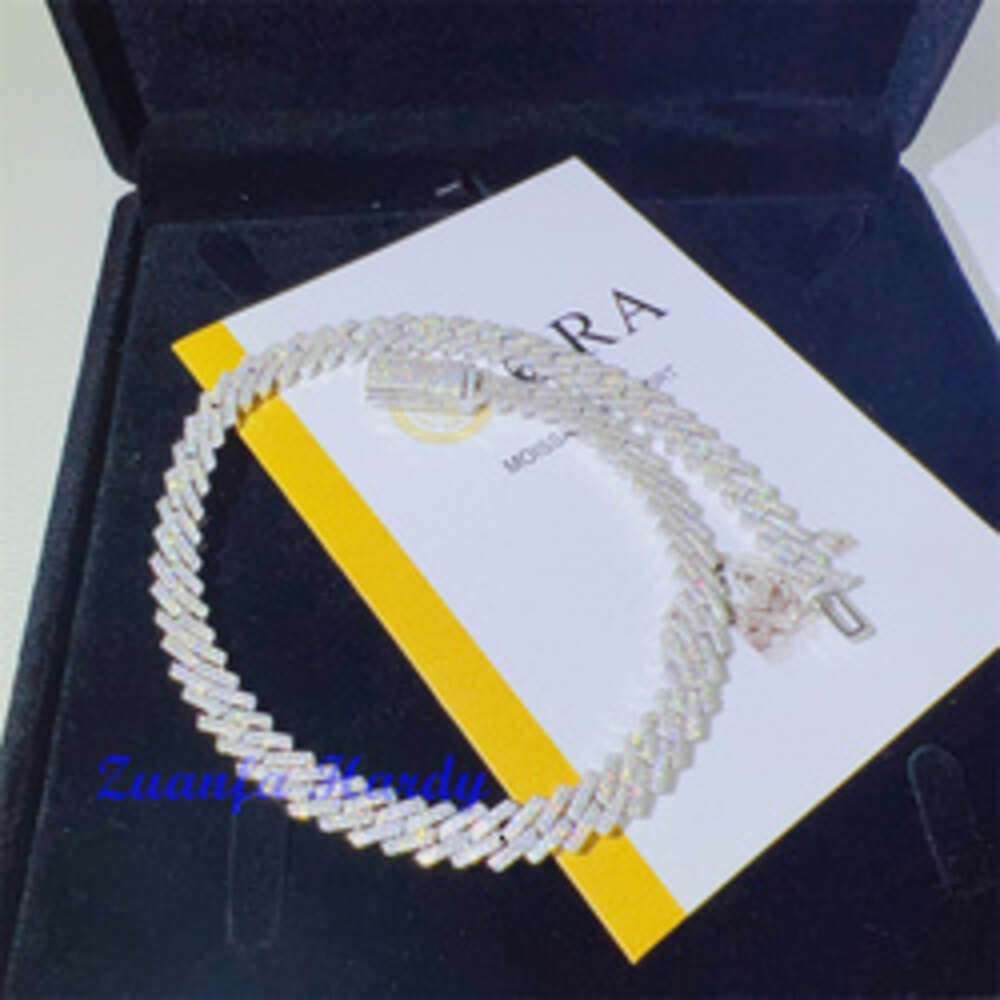 Custom Diamond Hiphop Jewelry 6mm 8mm 10mm 12mm 135mm 15mm Necklace Vvs Gra Certified Moissanite 14k Gold Cuban Link Chain