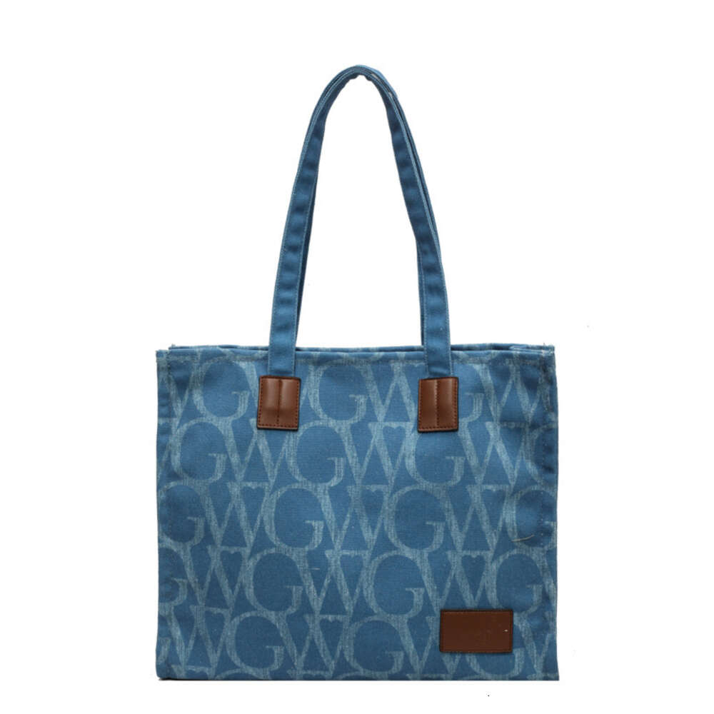 Gentle Thai Woman Letter Tote Women's Small Print Canvas Handbag Fashion Shoulder Bag h6.19#29.97 ddmythur