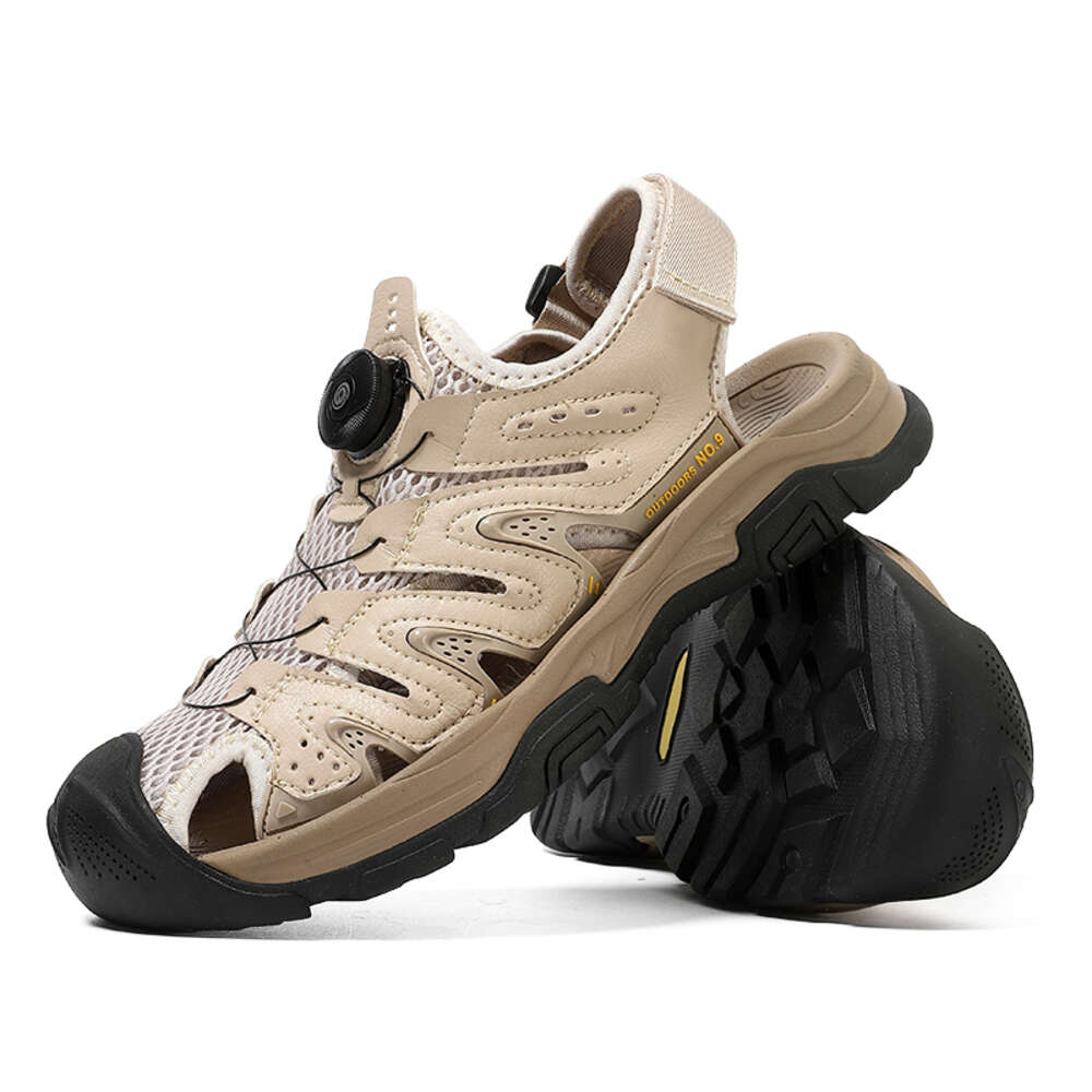 Summer Outdoor Beach Slippers Sport For Men Breathable Dry and Wet Non-slip Anti-collision Toe Sandals