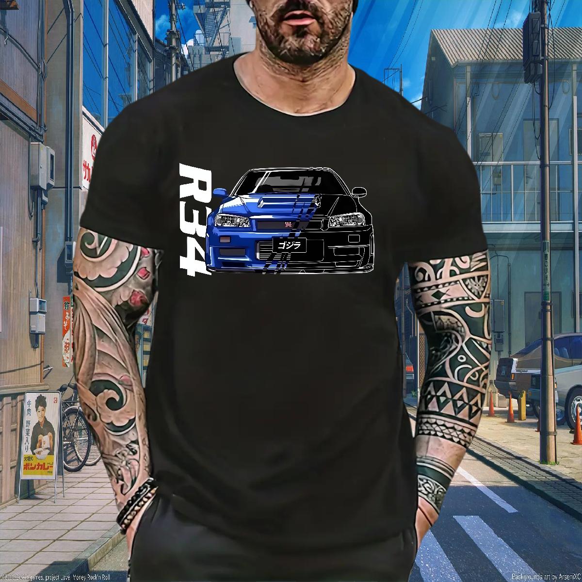 2024 T Shirt For Man Black Oversized Outdoor Tshirt for Man Woman Round Neck Short Sleeve Cool Design