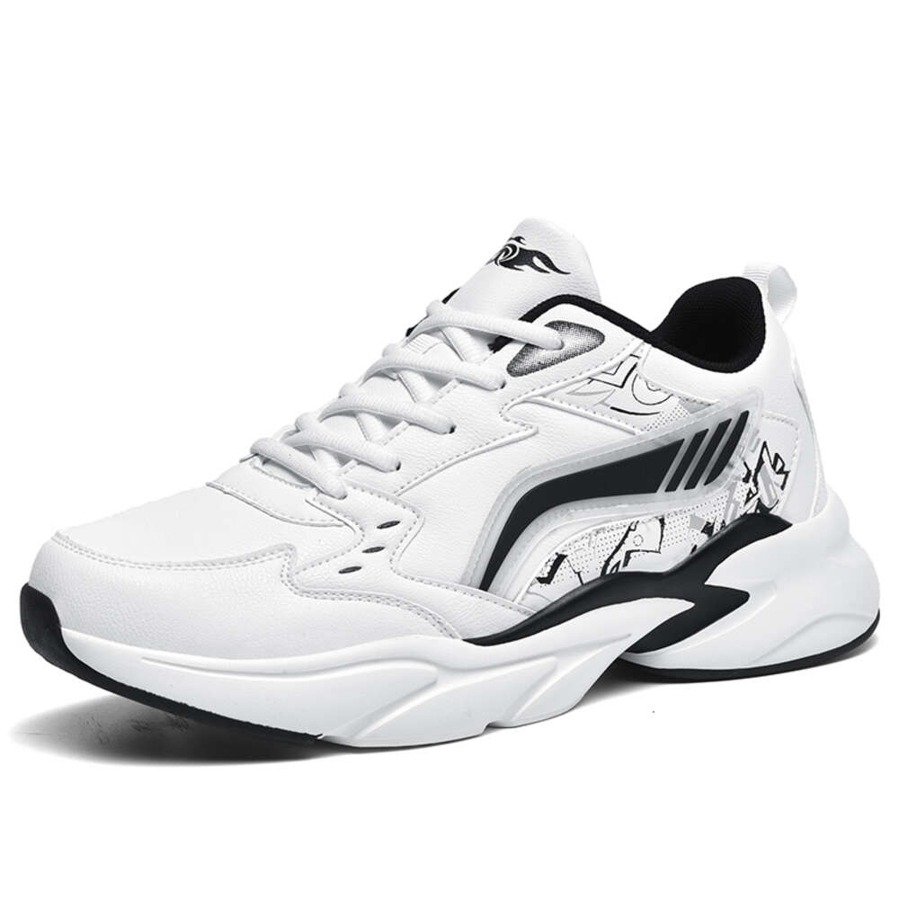 New design leather waterproof sneakers Light cushioned running factory custom shoes for men