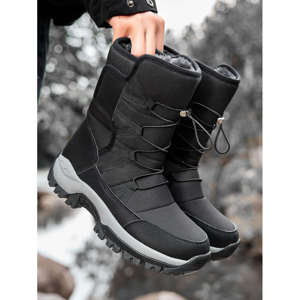 High top plus cotton fashion casual warm men's snow boots outdoor sneakers