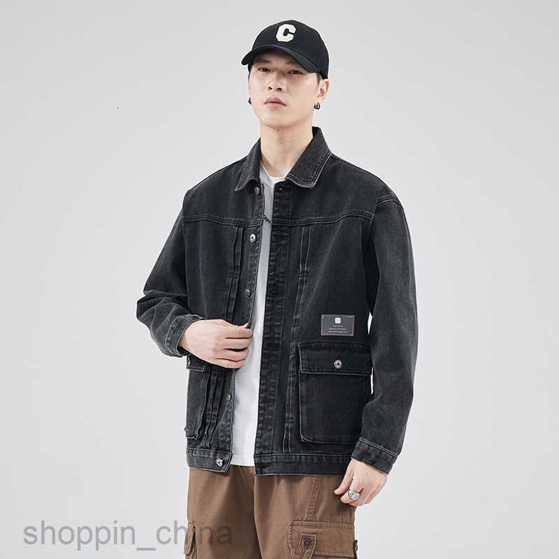Men's Jackets Coats Men's denim jacket new spring and autumn season handsome washed oversized work jacket upper garment
