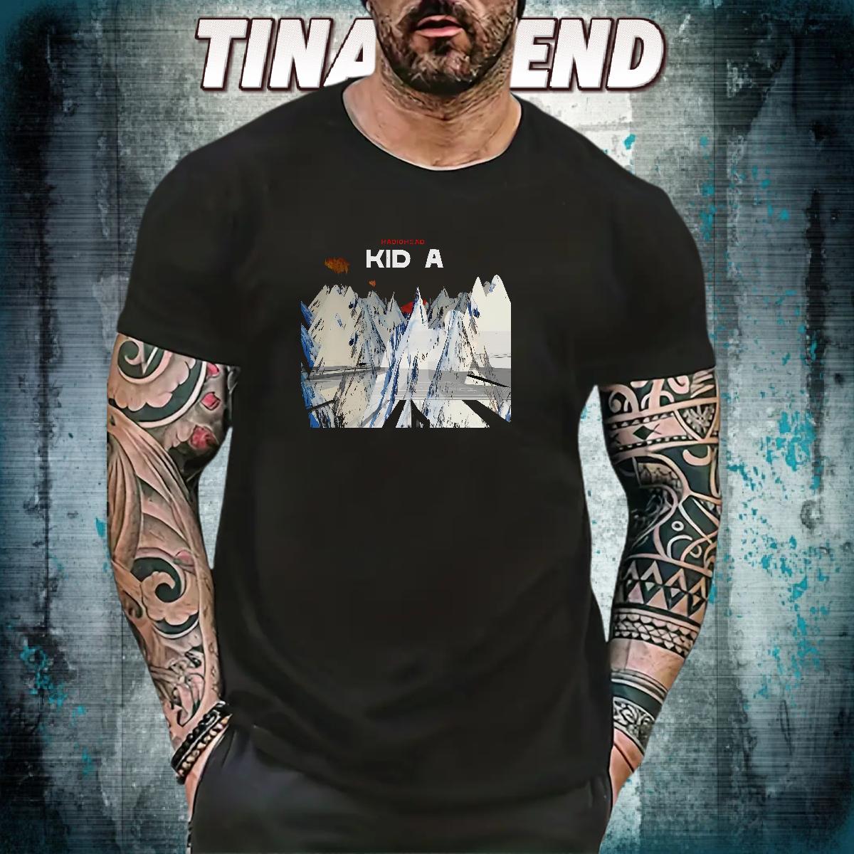 Loose Men Tops Tees Crew Neck Cotton Breathable Outdoor Man T Shirts Anime Print New Clothes