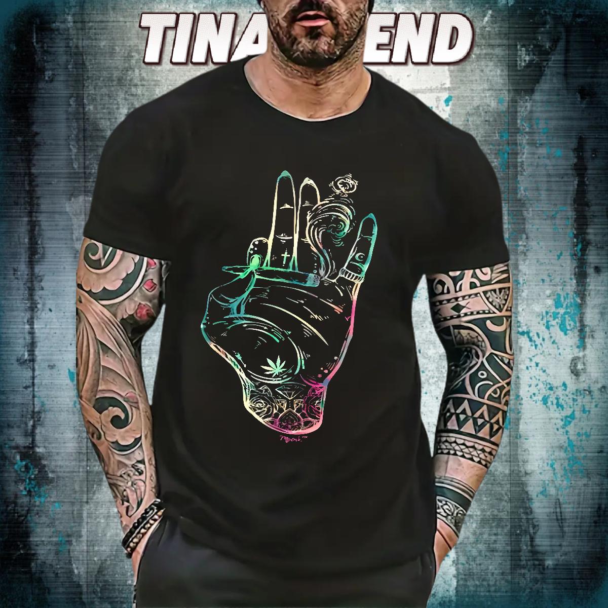 Popular Mens Tshirts Breathable Crew Neck Hip Hop T shirt Custom Print Plus Size Stylist Tee Shirt