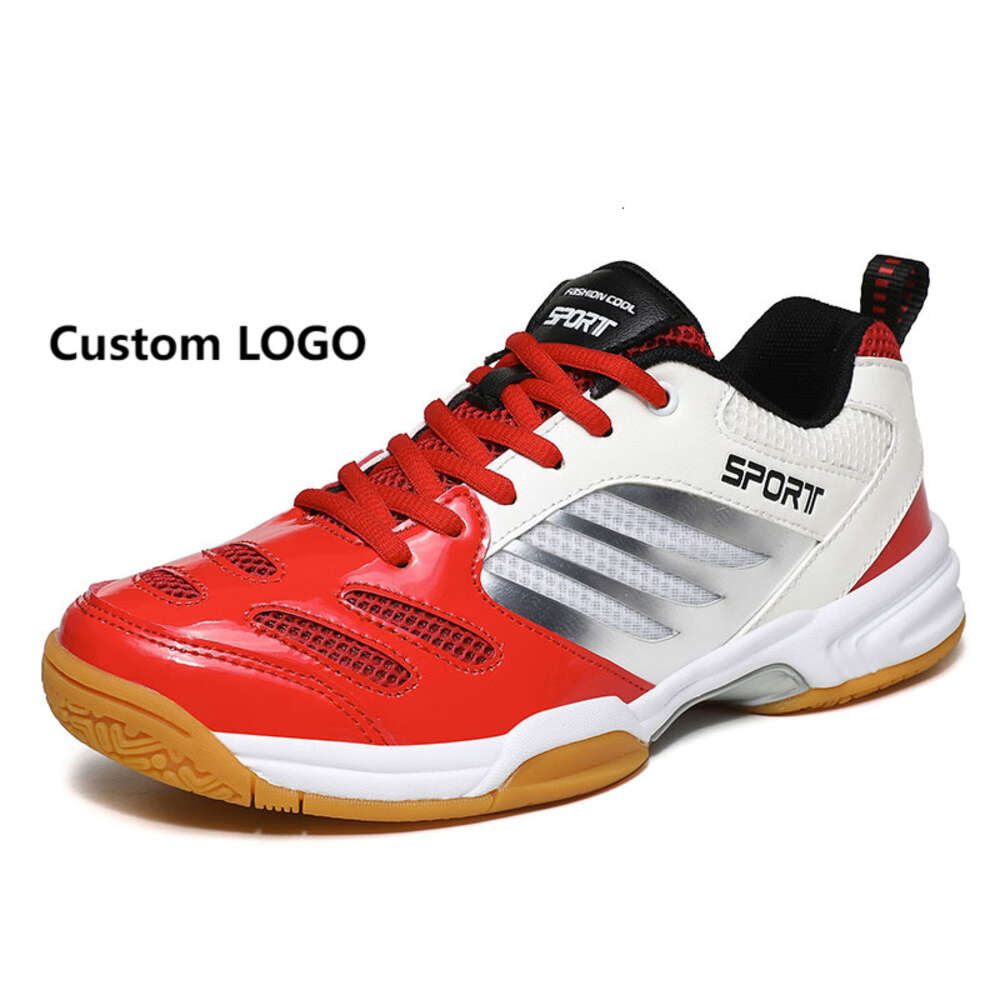 2024 New Large Size Badminton Rubber Leather Anti slip Breathable Comfortable Men's Tennis Shoes