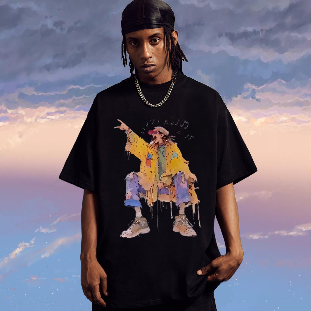 Fashion Design Men T Shirts Cartoon Printing S-3XL Mens Tshirts Sport Breathable Short Sleeve High Quality Tee Shirt