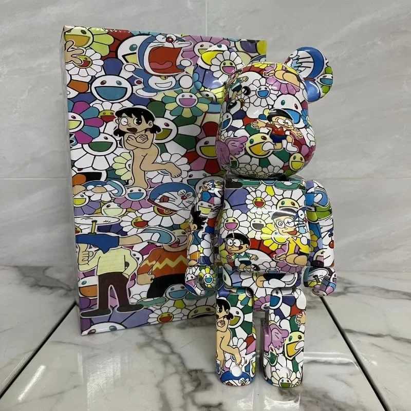 Decorative Objects Figurines Bearbrick Bear Sculpture Nordic Furniture Art Cartoon Toys Ornaments Home Accessories Interior Living Room Decoration Gif