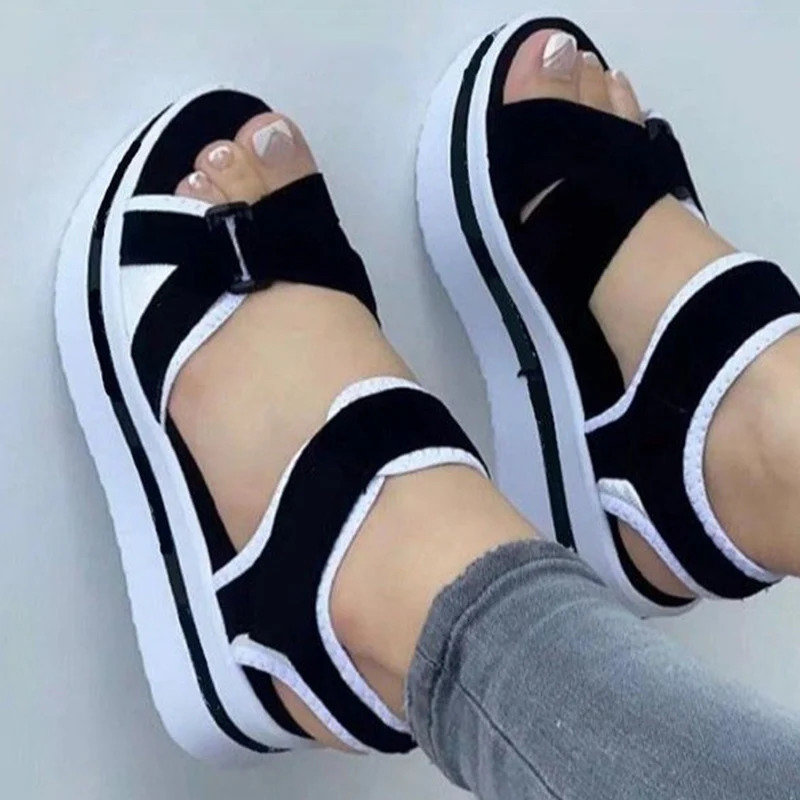 Womens Sandals Summer 2024 Heels Sandals For Summer Shoes Women Platform Sandals Lightweight Wedge Shoes Heeled Sandalias Mujer 240611