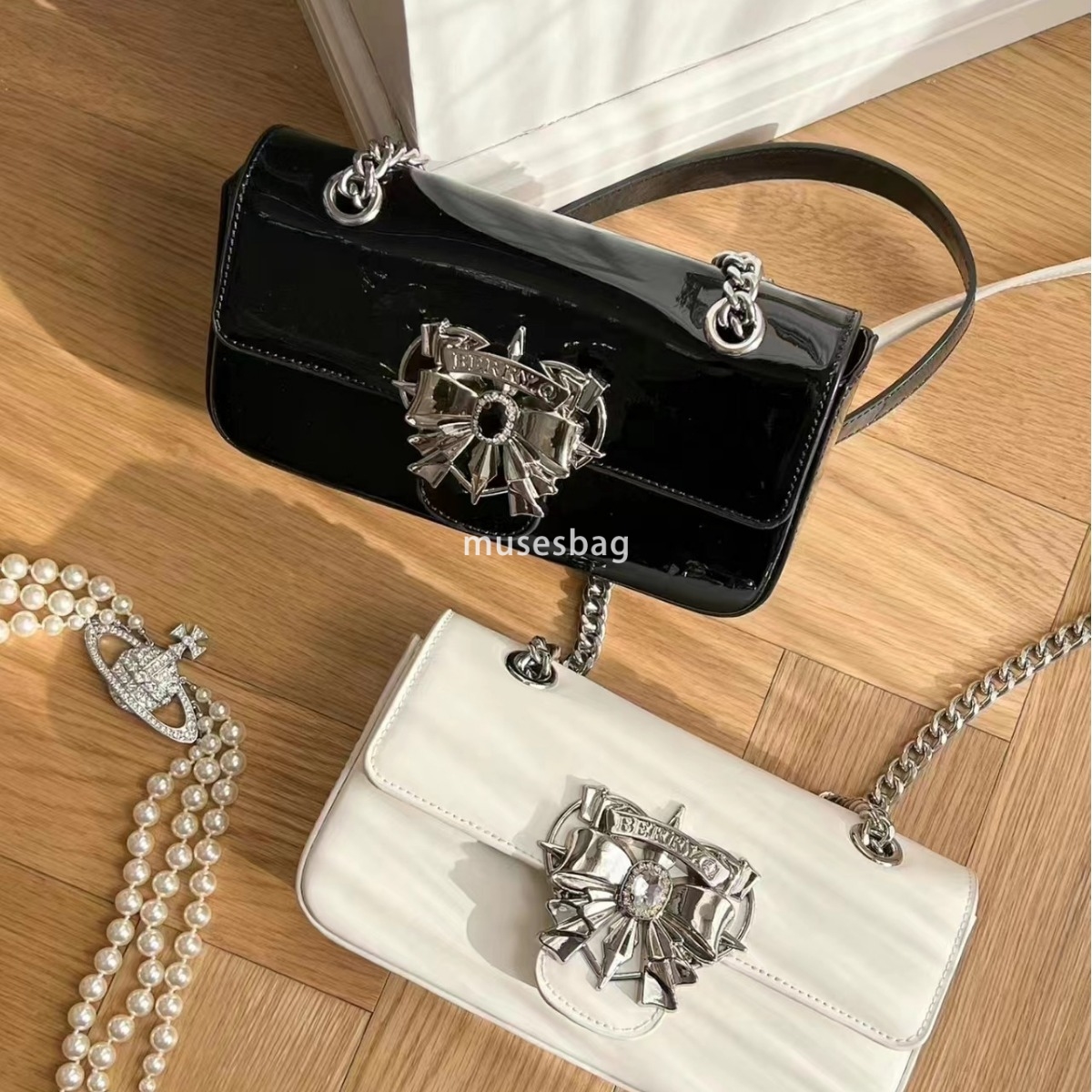 High quality niche design Kra Heart Bag new fashionable three-dimensional bow chain single shoulder portable underarm bag designer bag