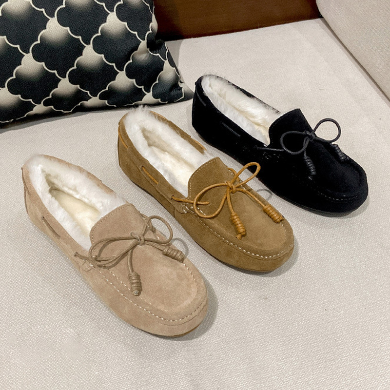 Genuine Cozy Winter Leather Shearg Wool Shoes - Warm Plush Ankle Boots for Women 4