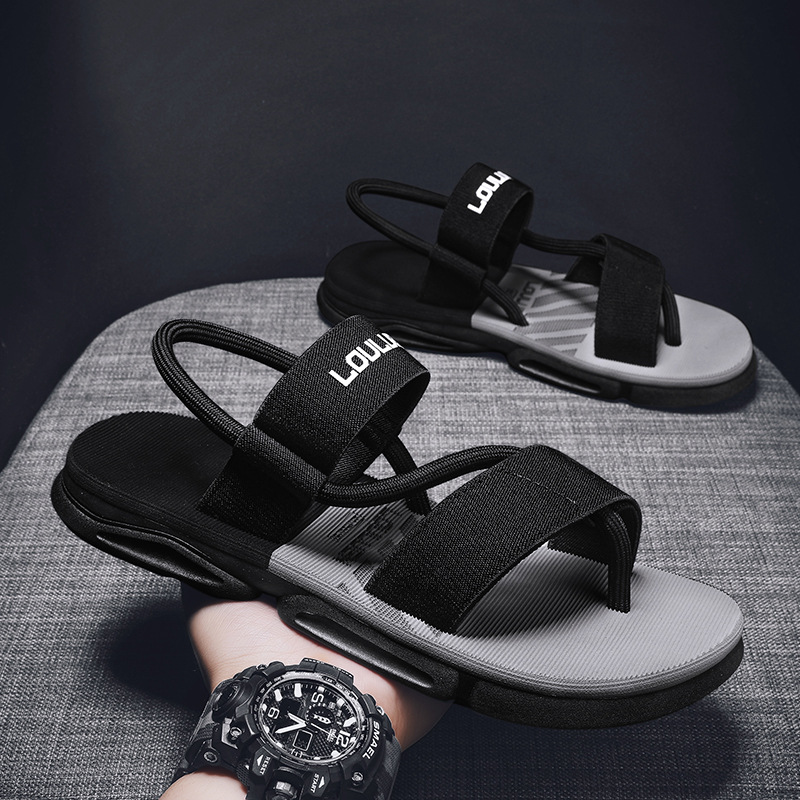 Men Sandals City Leisure Two Methods Lace Up Fashion Sandals Black Red Summer Men Casual Shoes Hiking Sandals Man Beach Sandals