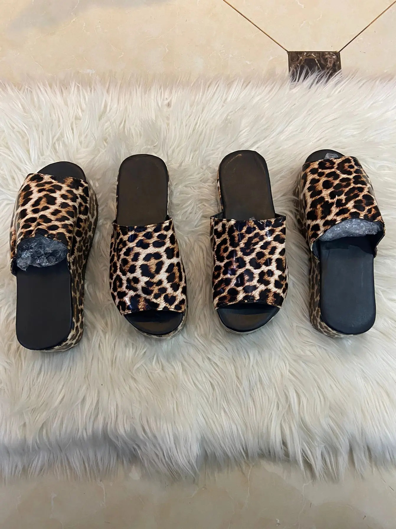 Womens Summer High Heels Smooth Beach Waterproof Platform Durable Sandals Outdoor Flip MS Slide 240611