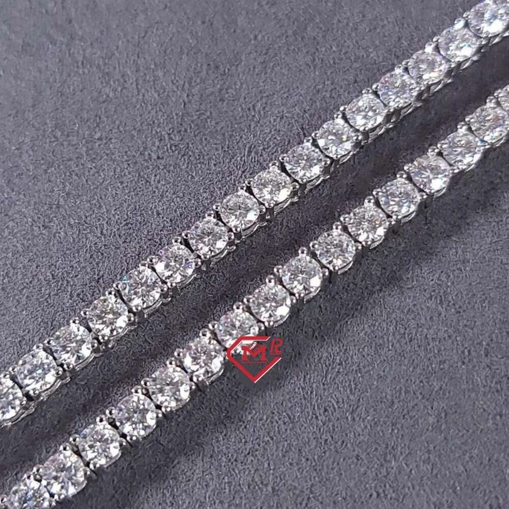 Selling 3mm Tennis Necklace Iced Out Vvs Diamond Chain Moissanite Tennis Chain Necklace