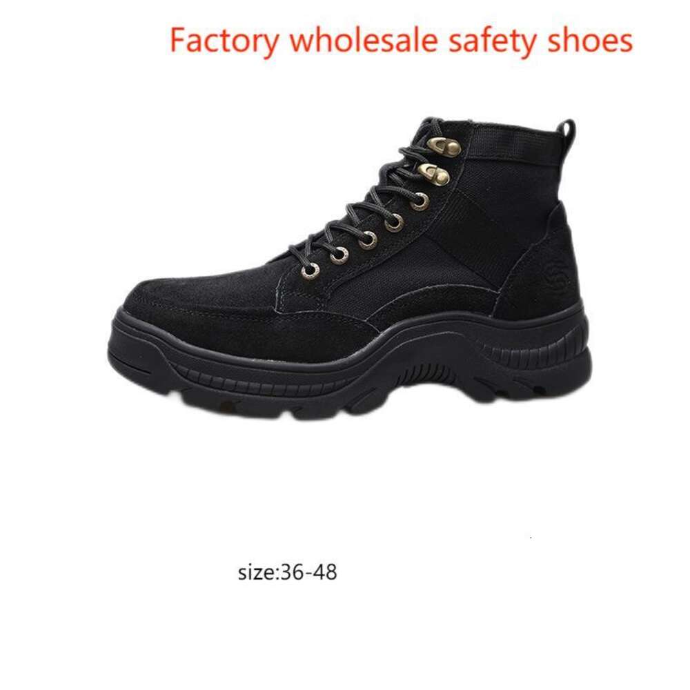 Factory Wholesale Four Seasons High Top Smashing Anti Piercing Safety Cowhide Welder Shoes Men's Work clothes shoes