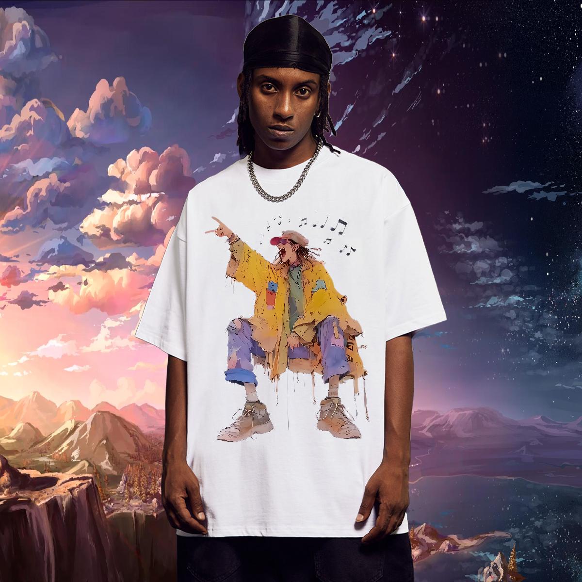 Classic Casual Men T Shirts Customized Men Tops Tees Home Outdoor Crew Neck Cotton Loose Fit Wear