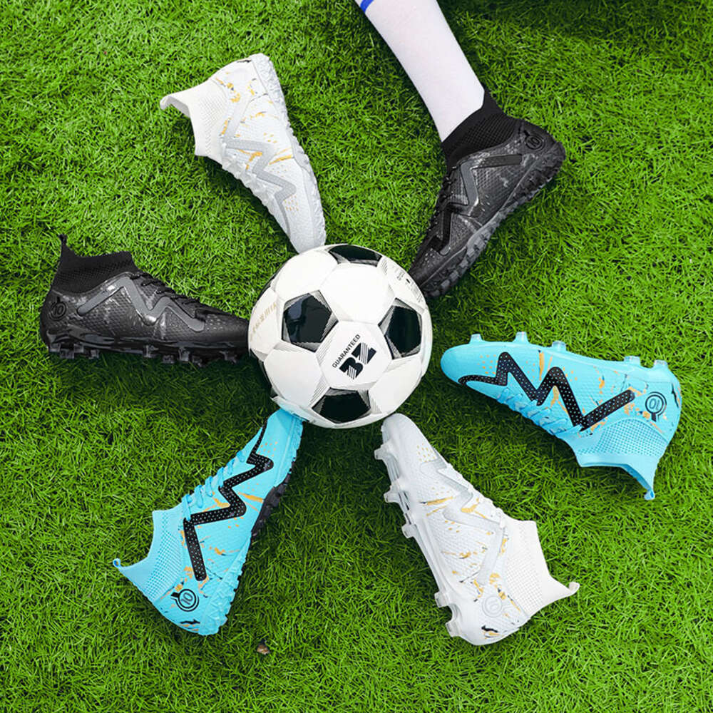 Indoor Outdoor Professional Men Football Sneakers Boy boots High Ankle Men's Cleats Training Soccer shoes