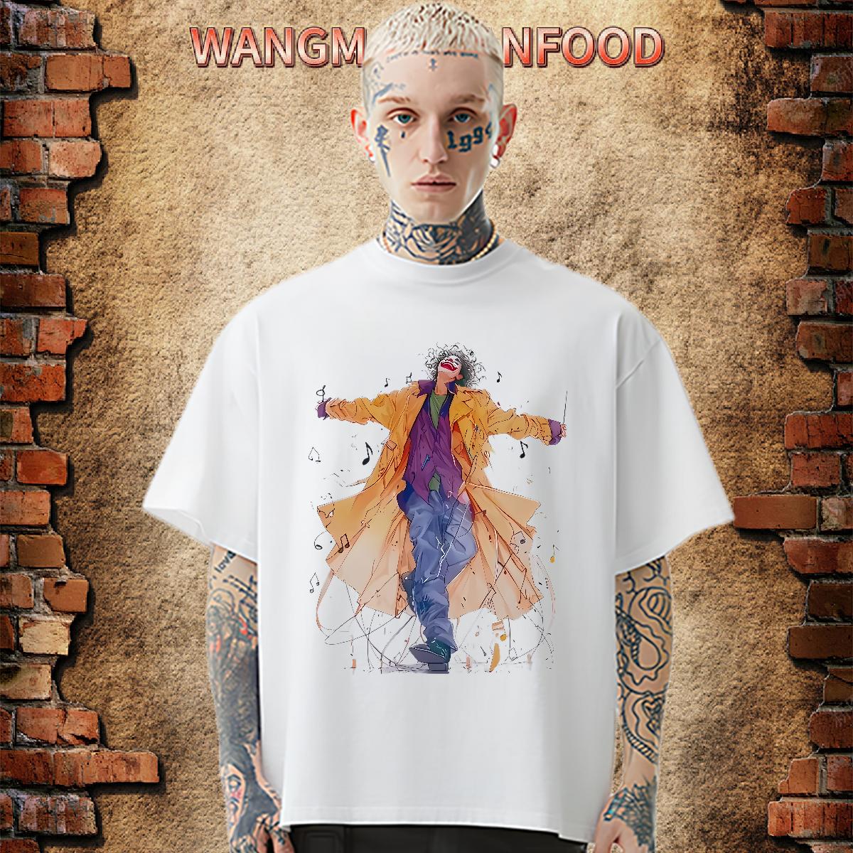 Factory Direct Men T Shirts Custom Printing Anime Printing Street Couples T Shirts Cotton Breathable Short Sleeve High Quality