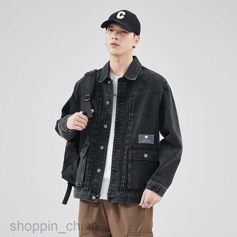 Men's Jackets Coats Men's denim jacket new spring and autumn season handsome washed oversized work jacket upper garment