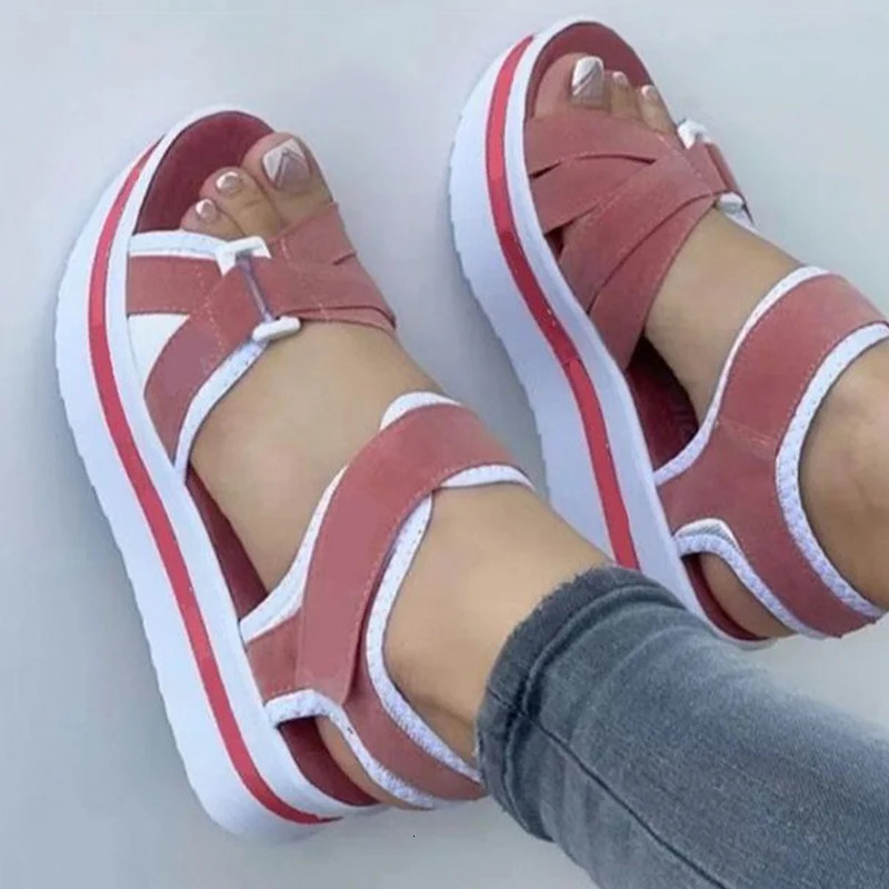 Womens Sandals Summer 2024 Heels Sandals For Summer Shoes Women Platform Sandals Lightweight Wedge Shoes Heeled Sandalias Mujer 240611