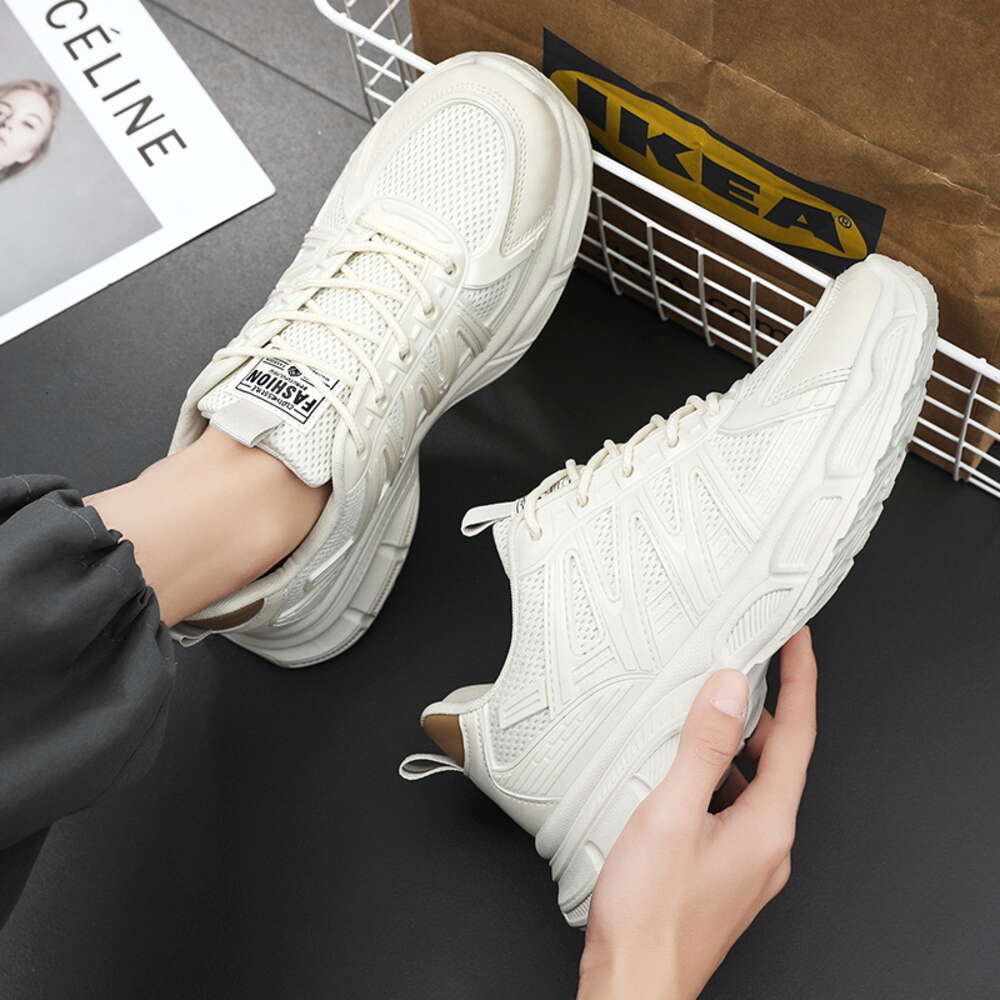 Spring net face dad low top thick sole fashion new men's casual shoes