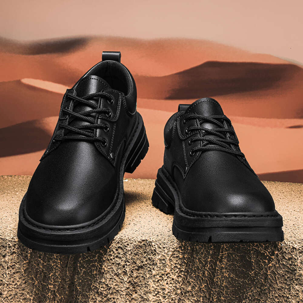 autumn big yellow boots British all-match work thick soles wear-resistant non-slip low-top casual shoes for boys