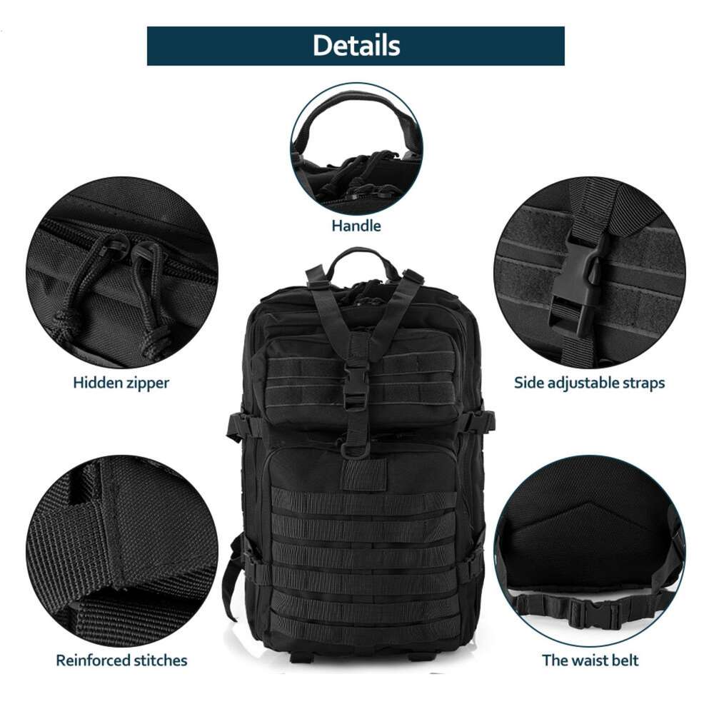 Sturdy 25L/50L Nylon Waterproof Tactical Sports Trekking Fishing Hunting Camping Hiking Bag Backpack Outdoor Rucksacks H6.13#58 ddmythur